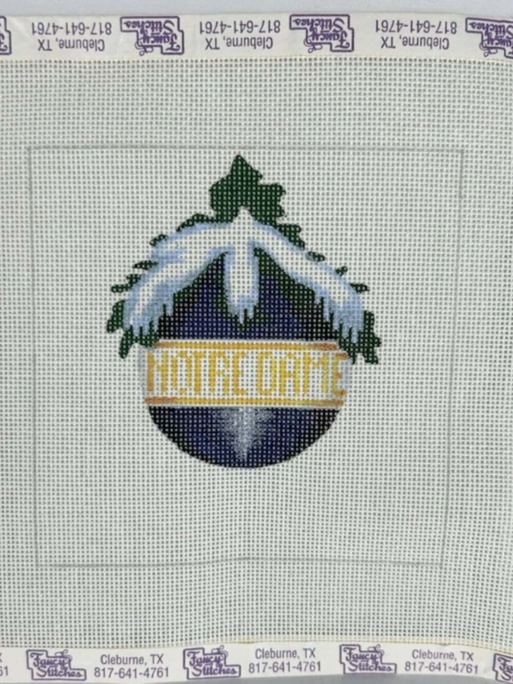 Associated Talents Notre Dame Ornament Handpainted Needlepoint Canvas HP 18 Ct